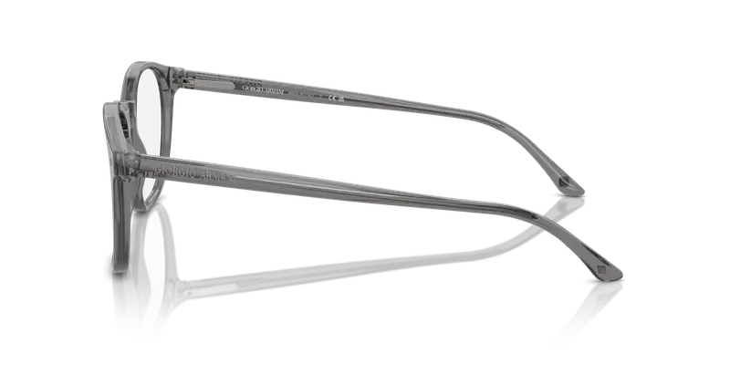 Giorgio Armani Uomo AR7074 5681 Montature da vista Acetato Grigio Trasparente Pantos Normale miniatura 3