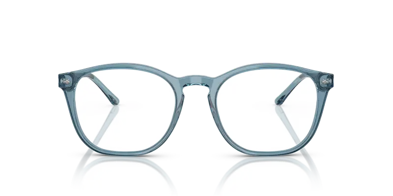 Giorgio Armani Uomo AR7074 6071 Montature da vista Acetato Blu Trasparente Pantos Normale miniatura 2