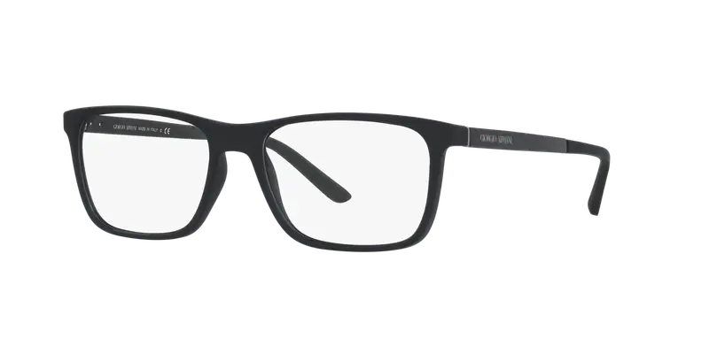 Giorgio Armani Uomo AR7104 5063 Montature da vista Nylon Nero Trasparente Squadrata Normale