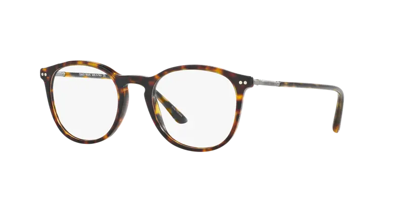 Giorgio Armani Uomo AR7125 5026 DARK HAVANA Montature da vista Acetato Marrone Trasparente Pantos Normale