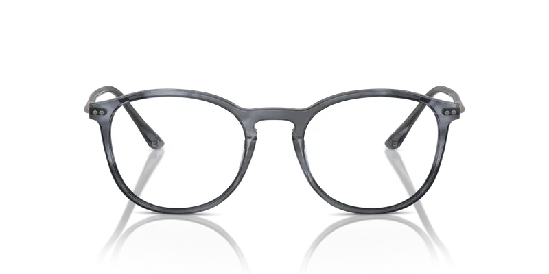 Giorgio Armani Uomo AR7125 5986 Montature da vista Acetato Blu Trasparente Pantos Normale miniatura 2