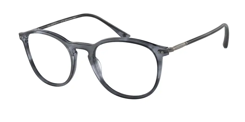 Uomo AR7125 5986 Montature da vista Acetato Blu Trasparente Pantos Normale