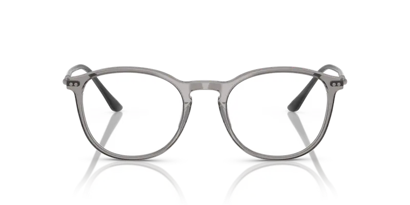 Giorgio Armani Uomo AR7125 6070 Montature da vista Acetato Grigio Trasparente Pantos Normale miniatura 2