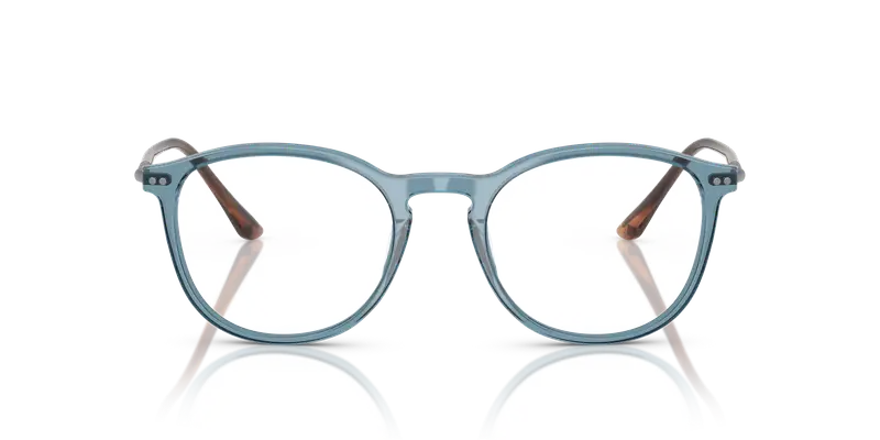 Giorgio Armani Uomo AR7125 6071 Montature da vista Acetato Blu Trasparente Pantos Normale miniatura 2