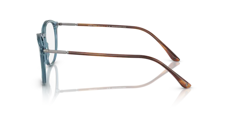 Giorgio Armani Uomo AR7125 6071 Montature da vista Acetato Blu Trasparente Pantos Normale miniatura 3