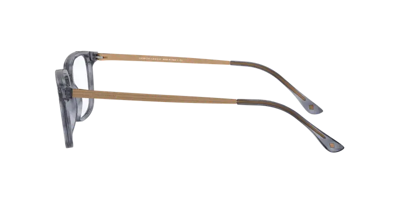 Giorgio Armani Uomo AR7183 5567 Montature da vista Acetato Blu Trasparente Squadrata Normale miniatura 2