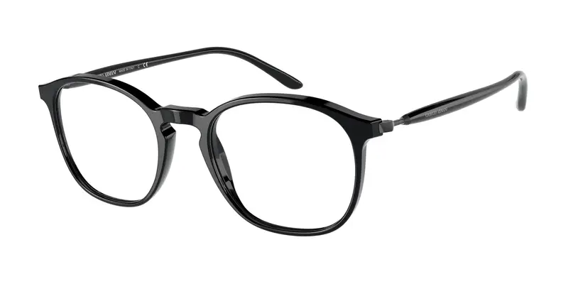 Giorgio Armani Uomo AR7213 5001 Montature da vista Acetato Nero Trasparente Pantos Normale