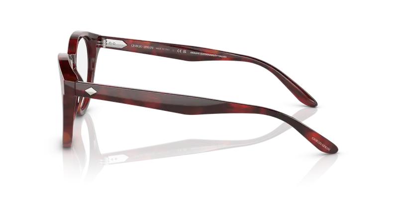 Giorgio Armani Uomo AR7227 5962 Montature da vista Acetato Tartaruga Trasparente Pantos Normale miniatura 3