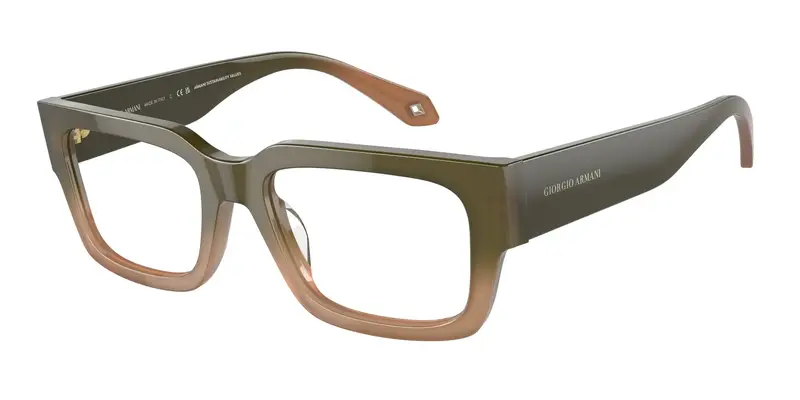 Giorgio Armani Uomo AR7243U  5982 Montature da vista Acetato Verde Trasparente Squadrata Normale