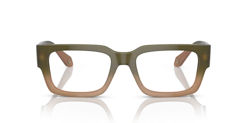 Giorgio Armani Uomo AR7243U 5982 Montature da vista Acetato Verde Trasparente Squadrata Normale miniatura 2