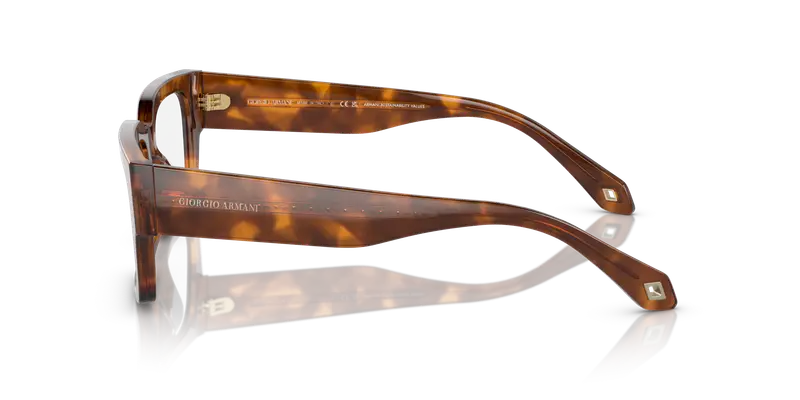 Giorgio Armani Uomo AR7243U 5988 Montature da vista Acetato Tartaruga Trasparente Squadrata Normale miniatura 3