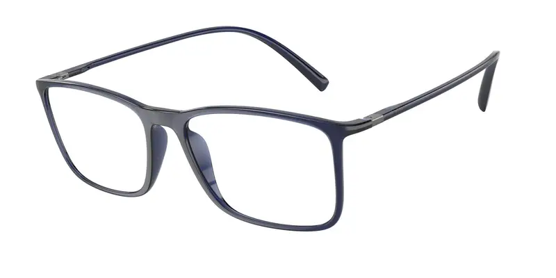 Giorgio Armani Uomo AR7244U L6003 Montature da vista Iniettato Blu Trasparente Squadrata Normale
