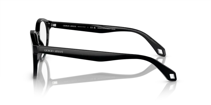 Giorgio Armani Uomo AR7248 5875 Montature da vista Acetato Nero Trasparente Pantos Normale miniatura 3