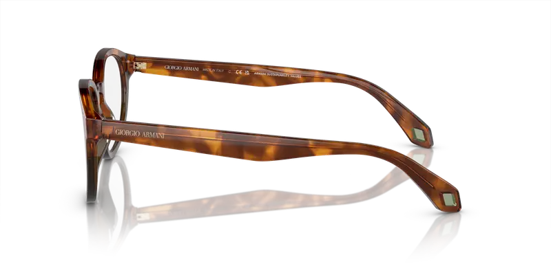 Giorgio Armani Uomo AR7248 5988 Montature da vista Acetato Marrone Trasparente Pantos Normale miniatura 3