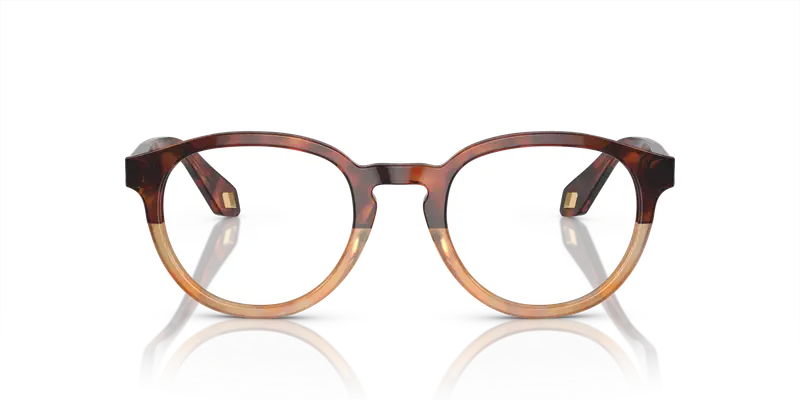 Giorgio Armani Uomo AR7248 6034 Montature da vista Acetato Marrone Trasparente Pantos Normale miniatura 2