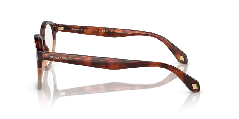 Giorgio Armani Uomo AR7248 6034 Montature da vista Acetato Marrone Trasparente Pantos Normale miniatura 3