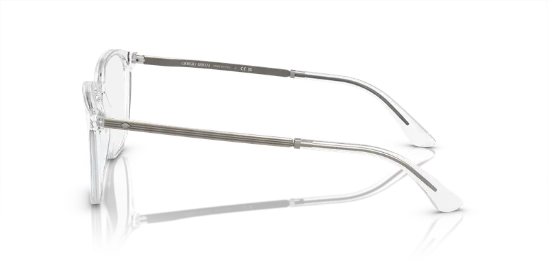 Giorgio Armani Uomo AR7250 5893 Montature da vista Acetato Trasparente Trasparente Squadrata Normale miniatura 3