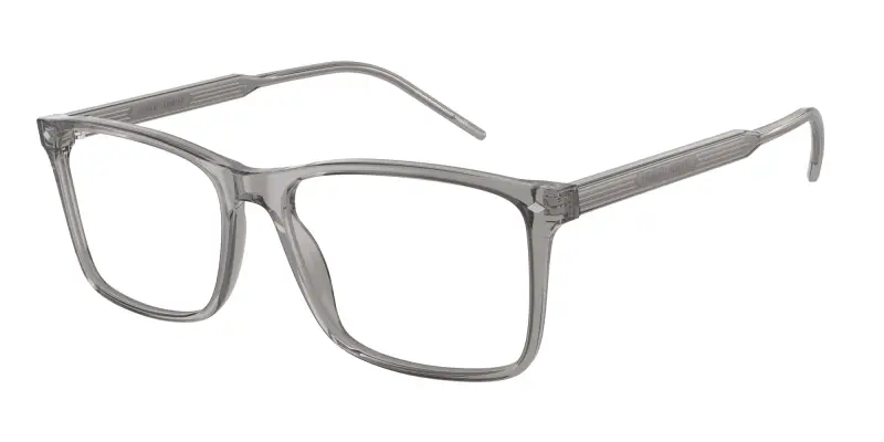 Uomo AR7258 6070 Montature da vista Acetato Grigio Trasparente Squadrata Normale