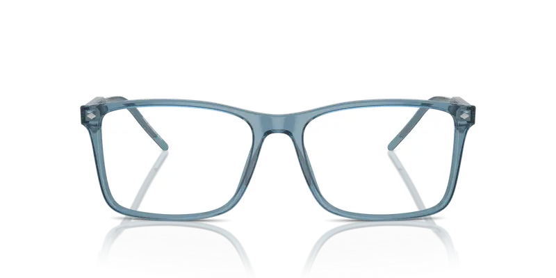 Giorgio Armani Uomo AR7258 6071 Montature da vista Acetato Blu Trasparente Squadrata Normale miniatura 2
