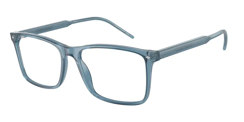 Uomo AR7258 6071 Montature da vista Acetato Blu Trasparente Squadrata Normale