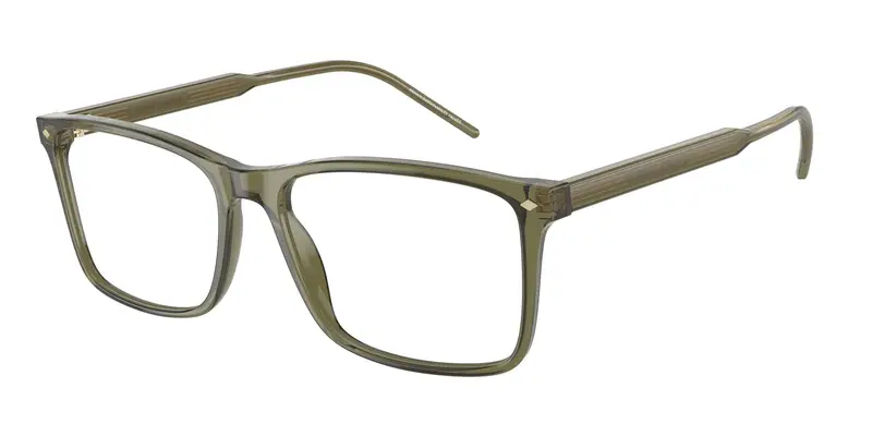 Giorgio Armani Uomo AR7258  6074 Montature da vista Acetato Verde Trasparente Squadrata Normale