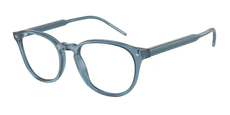 Giorgio Armani Uomo AR7259 6071 Montature da vista Acetato Blu Trasparente Pantos Normale