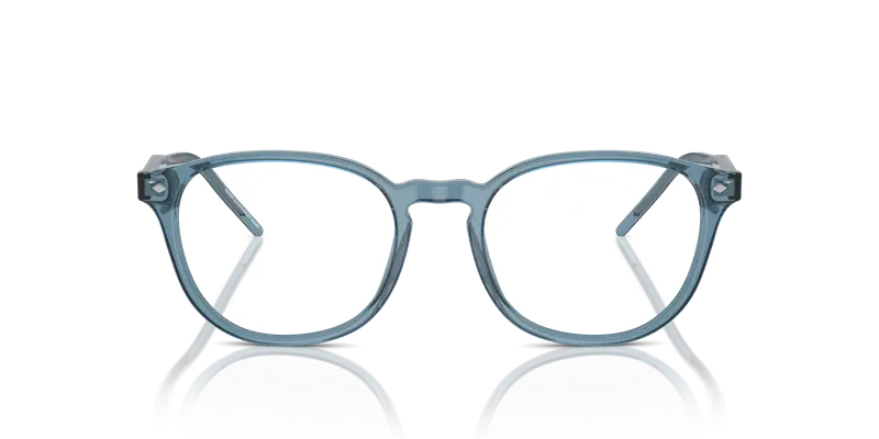 Giorgio Armani Uomo AR7259 6071 Montature da vista Acetato Blu Trasparente Pantos Normale miniatura 2