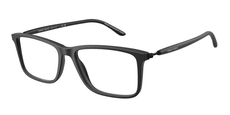 Giorgio Armani Uomo AR7261 5875 Montature da vista Acetato Nero Trasparente Squadrata Normale