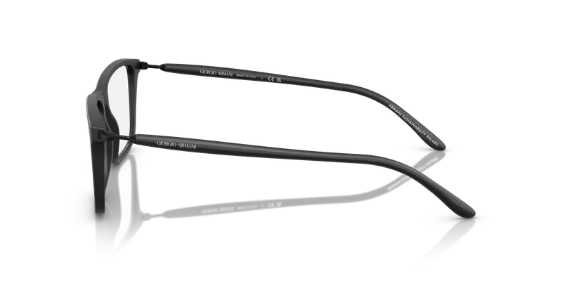 Giorgio Armani Uomo AR7261 5875 Montature da vista Acetato Nero Trasparente Squadrata Normale miniatura 3