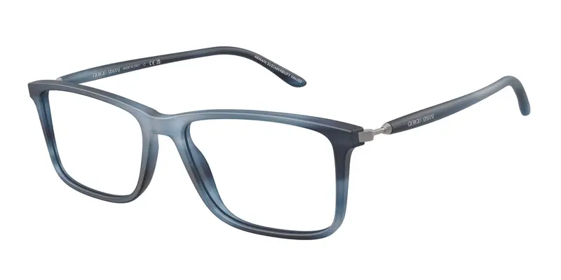Giorgio Armani Uomo AR7261 6165 Montature da vista Acetato Blu Trasparente Squadrata Normale