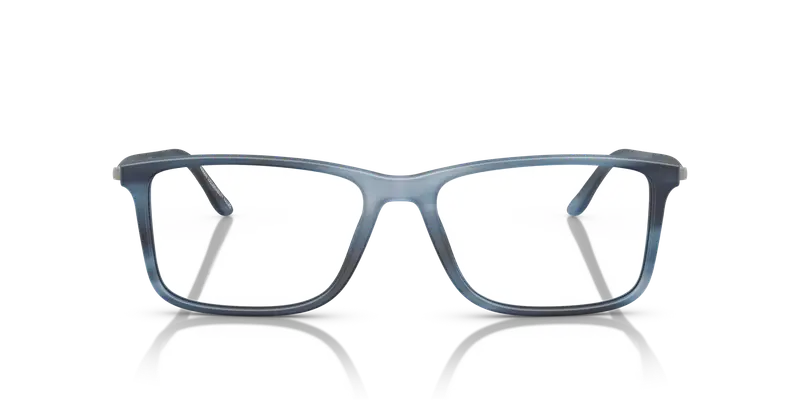 Giorgio Armani Uomo AR7261 6165 Montature da vista Acetato Blu Trasparente Squadrata Normale miniatura 2