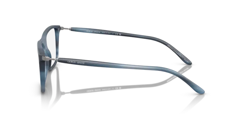 Giorgio Armani Uomo AR7261 6165 Montature da vista Acetato Blu Trasparente Squadrata Normale miniatura 3