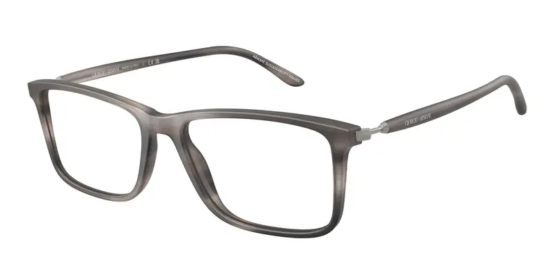 Giorgio Armani Uomo AR7261 6166 Montature da vista Acetato Grigio Trasparente Squadrata Normale