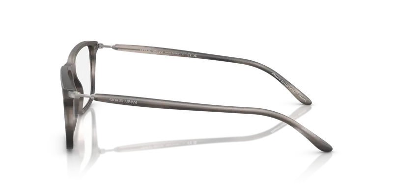 Giorgio Armani Uomo AR7261 6166 Montature da vista Acetato Grigio Trasparente Squadrata Normale miniatura 3