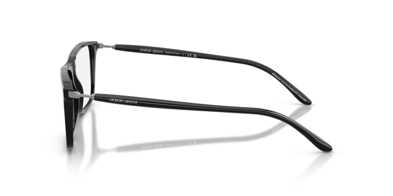 Giorgio Armani Uomo AR7261 6272 Montature da vista Acetato Nero Trasparente Squadrata Normale miniatura 3