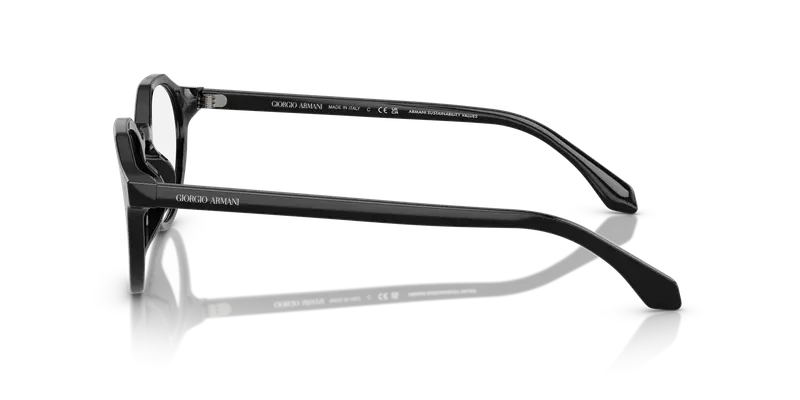 Giorgio Armani Uomo AR7264U 5875 Montature da vista Acetato Nero Trasparente Pantos Normale miniatura 3