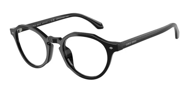 Uomo AR7264U 5875 Montature da vista Acetato Nero Trasparente Pantos Normale