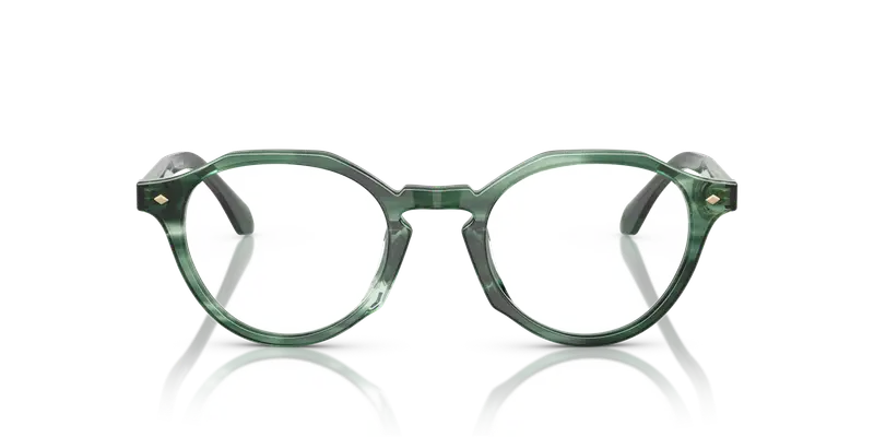 Giorgio Armani Uomo AR7264U 6164 Montature da vista Acetato Verde Trasparente Pantos Normale miniatura 2