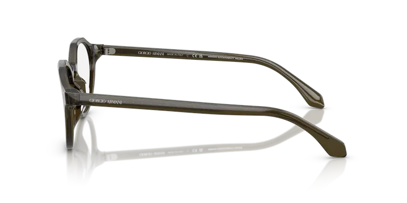 Giorgio Armani Uomo AR7264U 6169 Montature da vista Acetato Verde Trasparente Pantos Normale miniatura 3