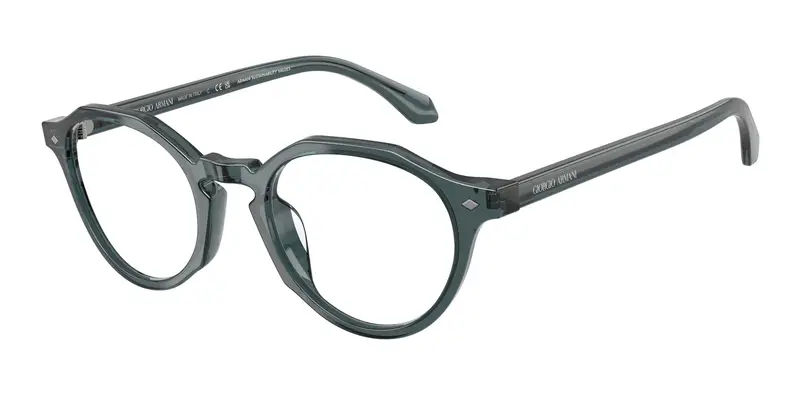 Giorgio Armani Uomo AR7264U 6171 Montature da vista Acetato Grigio Trasparente Pantos Normale