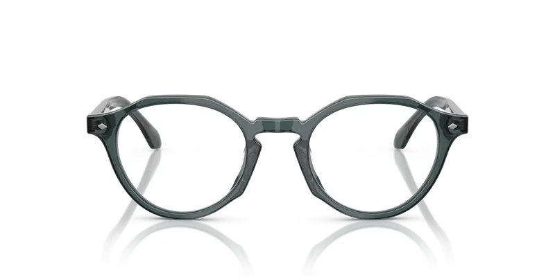 Giorgio Armani Uomo AR7264U 6171 Montature da vista Acetato Grigio Trasparente Pantos Normale miniatura 2