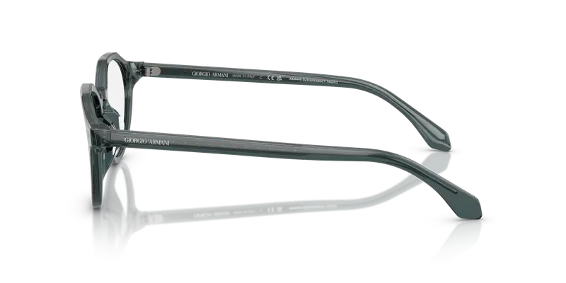 Giorgio Armani Uomo AR7264U 6171 Montature da vista Acetato Grigio Trasparente Pantos Normale miniatura 3