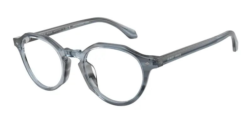 Uomo AR7264U 6343 Montature da vista Acetato Blu Trasparente Pantos Normale