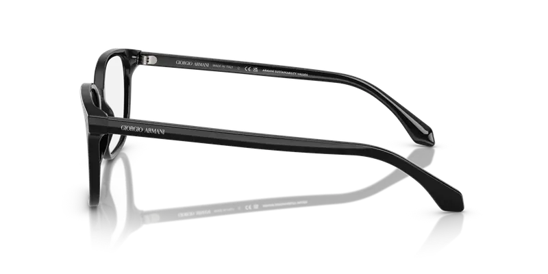 Giorgio Armani Uomo AR7265 5875 Montature da vista Acetato Nero Trasparente Pillow Normale miniatura 3