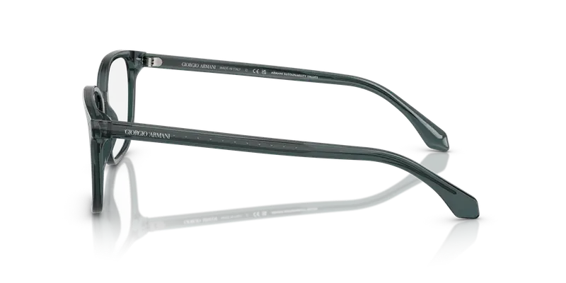 Giorgio Armani Uomo AR7265 6171 Montature da vista Acetato Grigio Trasparente Pillow Normale miniatura 3