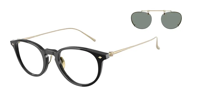 Giorgio Armani Uomo AR7270T  6060 Montature da vista Acetato Nero Trasparente Pantos Normale