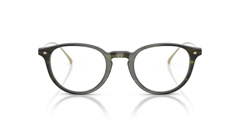 Giorgio Armani Uomo AR7270T 6208 Montature da vista Acetato Verde Trasparente Pantos Normale miniatura 2
