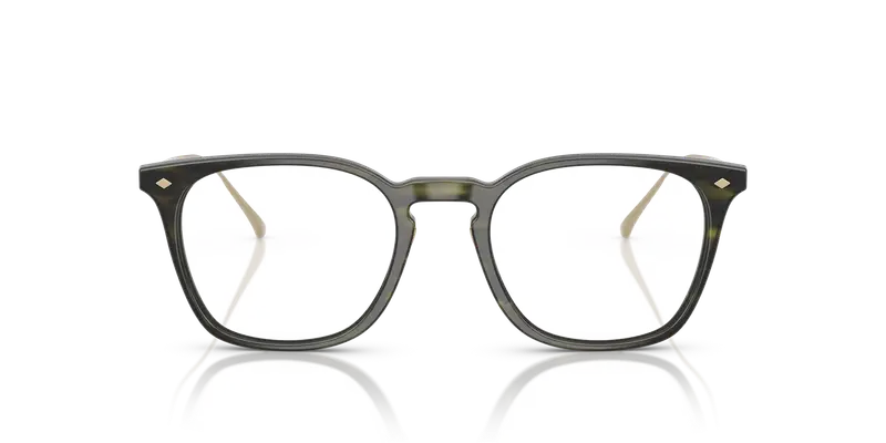 Giorgio Armani Uomo AR7271T 6208 Montature da vista Acetato Verde Trasparente Pillow Normale miniatura 2