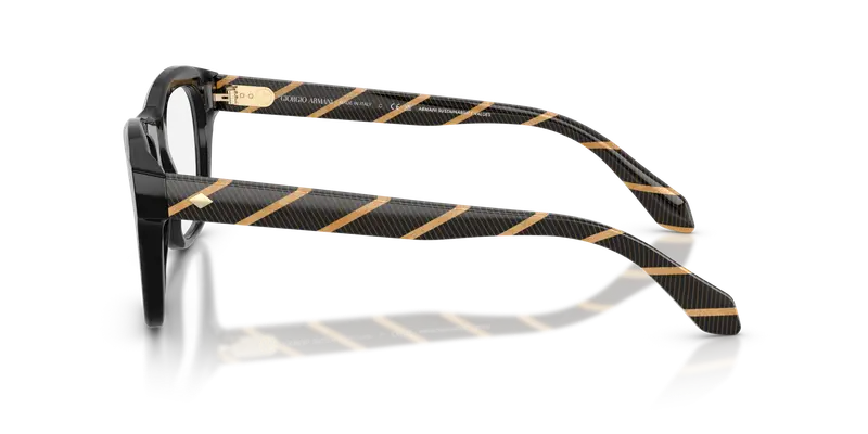 Giorgio Armani Uomo AR7273 5875 Montature da vista Acetato Nero Trasparente Pillow Normale miniatura 3