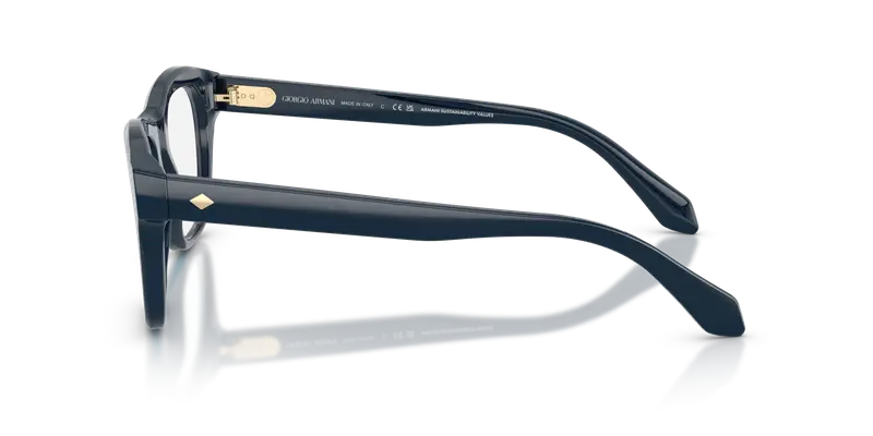 Giorgio Armani Uomo AR7273 6223 Montature da vista Acetato Blu Trasparente Pillow Normale miniatura 3